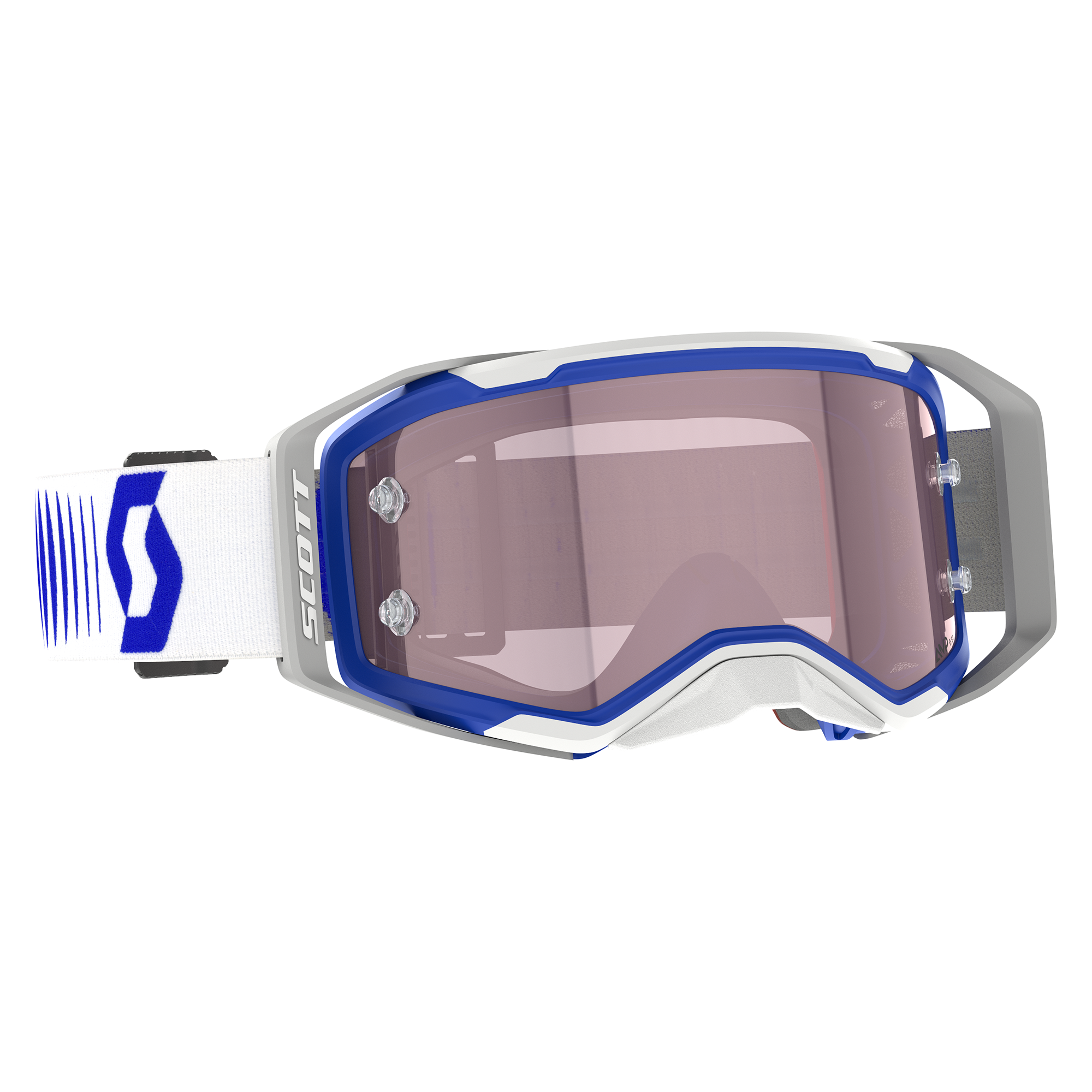 Scott Prospect 2.0 AMP MX Goggles Doppler Blue / White - FREE UK Shipping, FREE 365 Day Returns | Moto Central