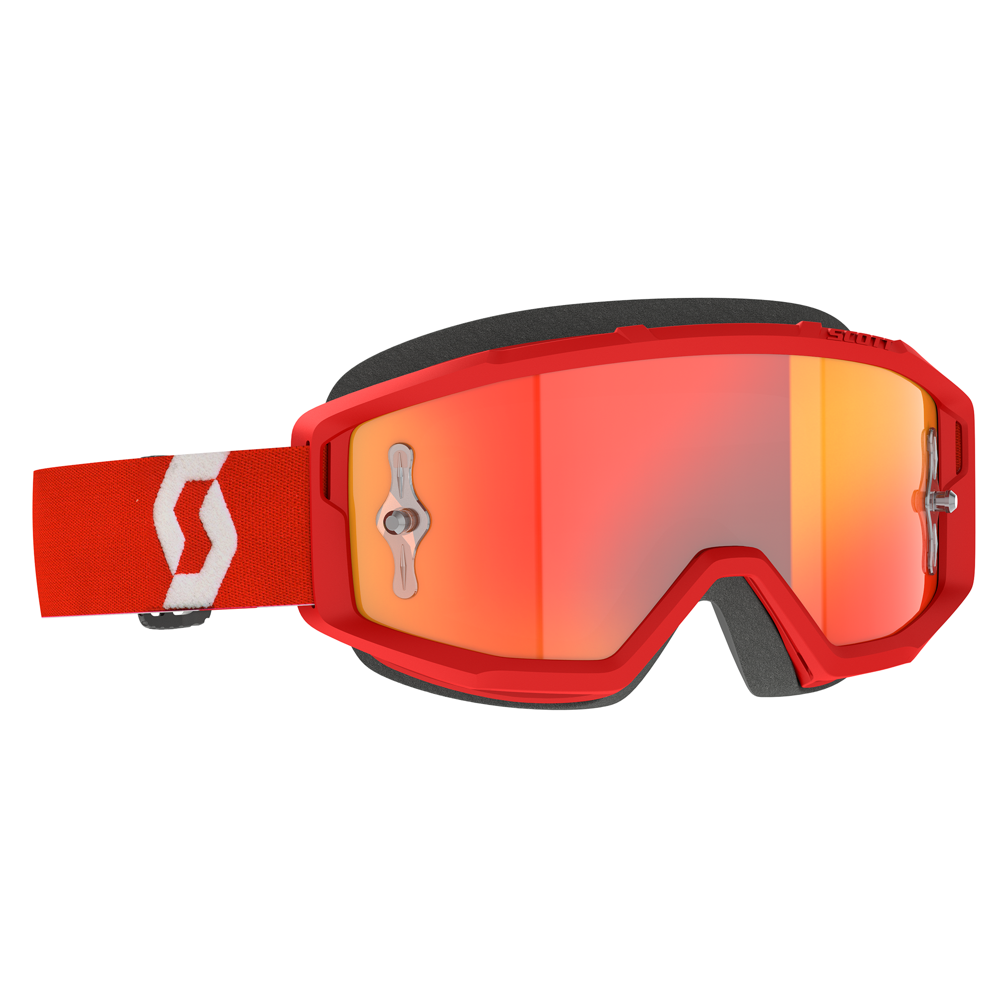 Scott Primal Chrome MX Goggles Red / White - FREE UK Shipping, FREE 365 Day Returns | Moto Central