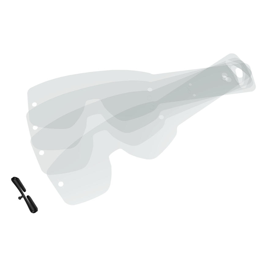 Scott Hustle / WFS Tear Off Clear - Pack Of 20 - FREE UK Shipping, FREE 365 Day Returns | Moto Central