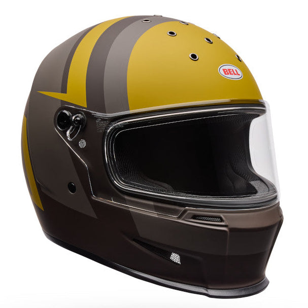 Bell Eliminator Sidetrack ECE 22.06 Matt Mocha motorcycle helmet, front three-quarter view