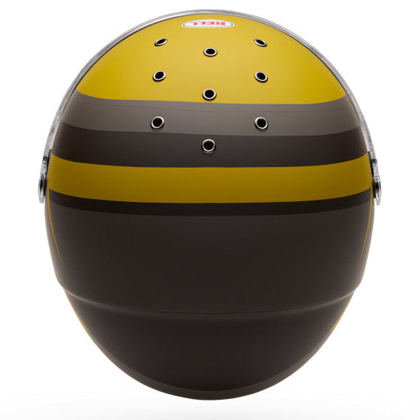 Bell Eliminator Sidetrack ECE 22.06 Matt Mocha motorcycle helmet, top view