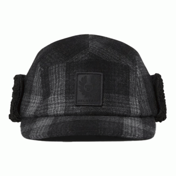 Belstaff Trail Hat Wool Check Multi Grey FREE UK Delivery, FREE 365 Day Returns | Moto Central