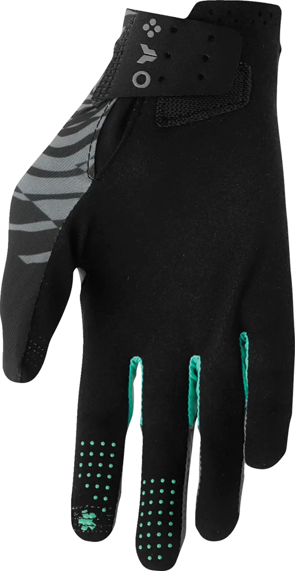 Thor Sportmode Mind Control Textile Gloves Black / Charcoal / Aqua - FREE UK Shipping, FREE 365 Day Returns | Moto Central