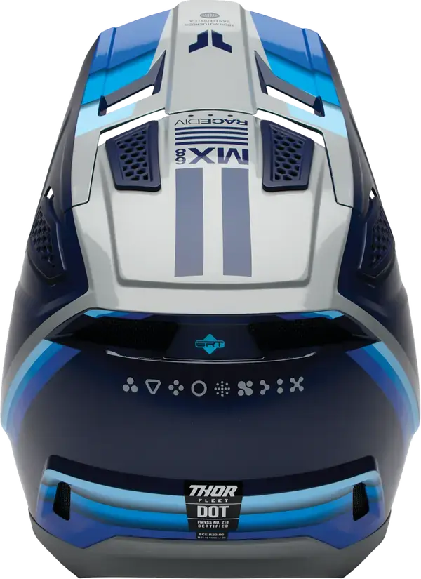 Thor Fleet Defy Blue / Grey - FREE UK Shipping, FREE 365 Day Returns | Moto Central