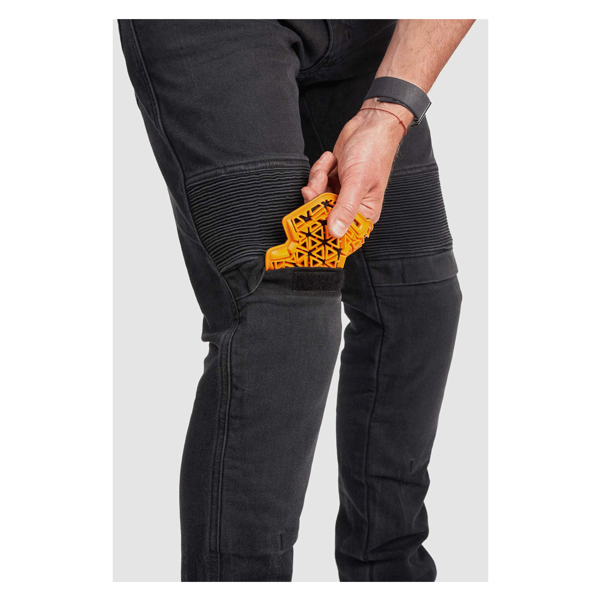 Pando Moto Karl Devil AAA Slim Fit Jeans Black FREE UK Delivery, FREE 365 Day Returns | Moto Central
