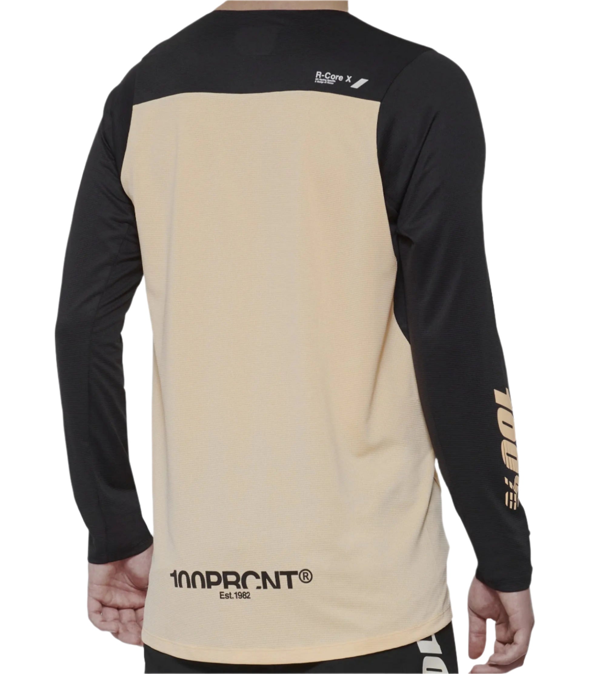 100% R-Core X Long Sleeves Jersey Black / Peach - FREE UK Shipping, FREE 365 Day Returns | Moto Central