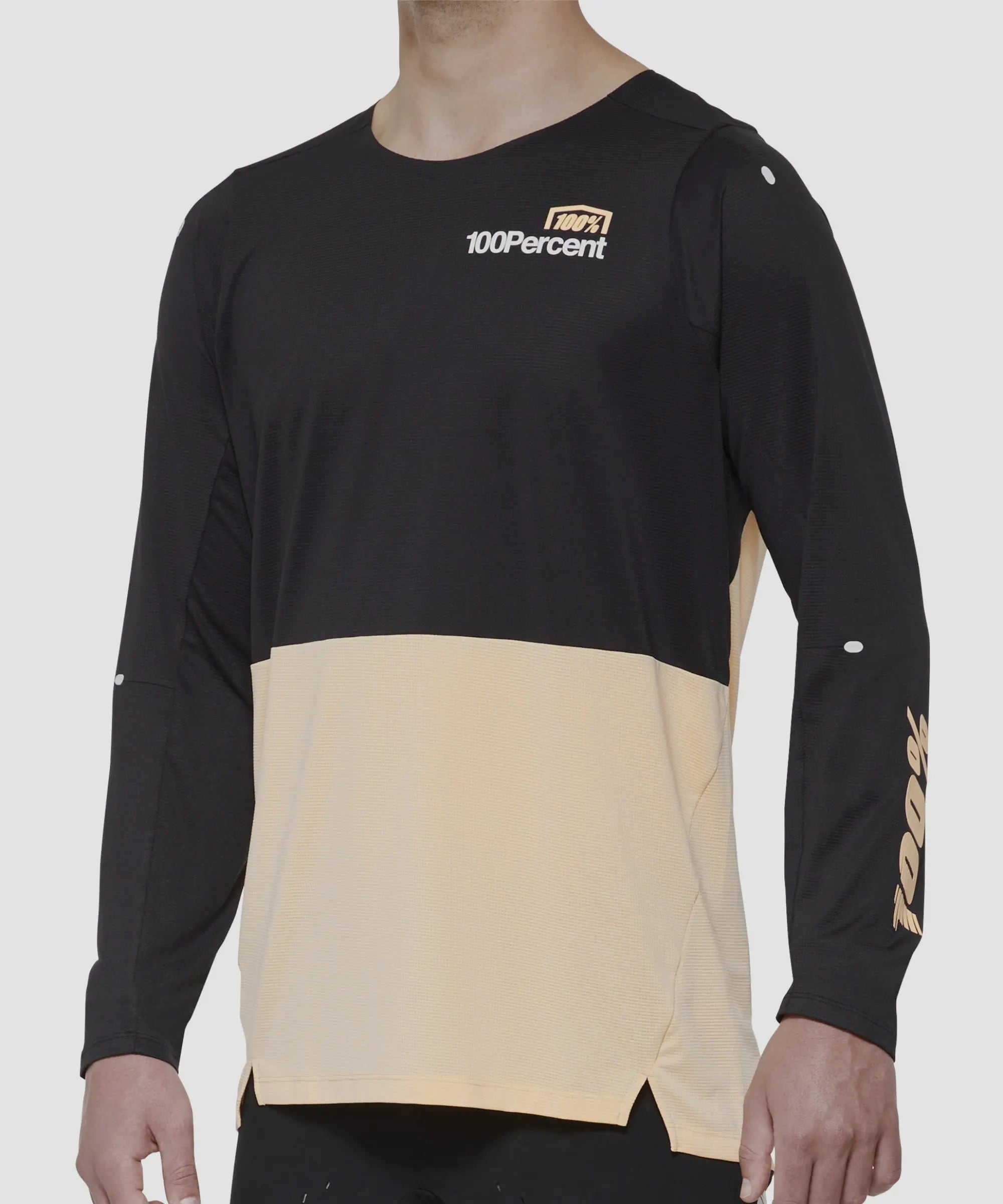 100% R-Core X Long Sleeves Jersey Black / Peach - FREE UK Shipping, FREE 365 Day Returns | Moto Central