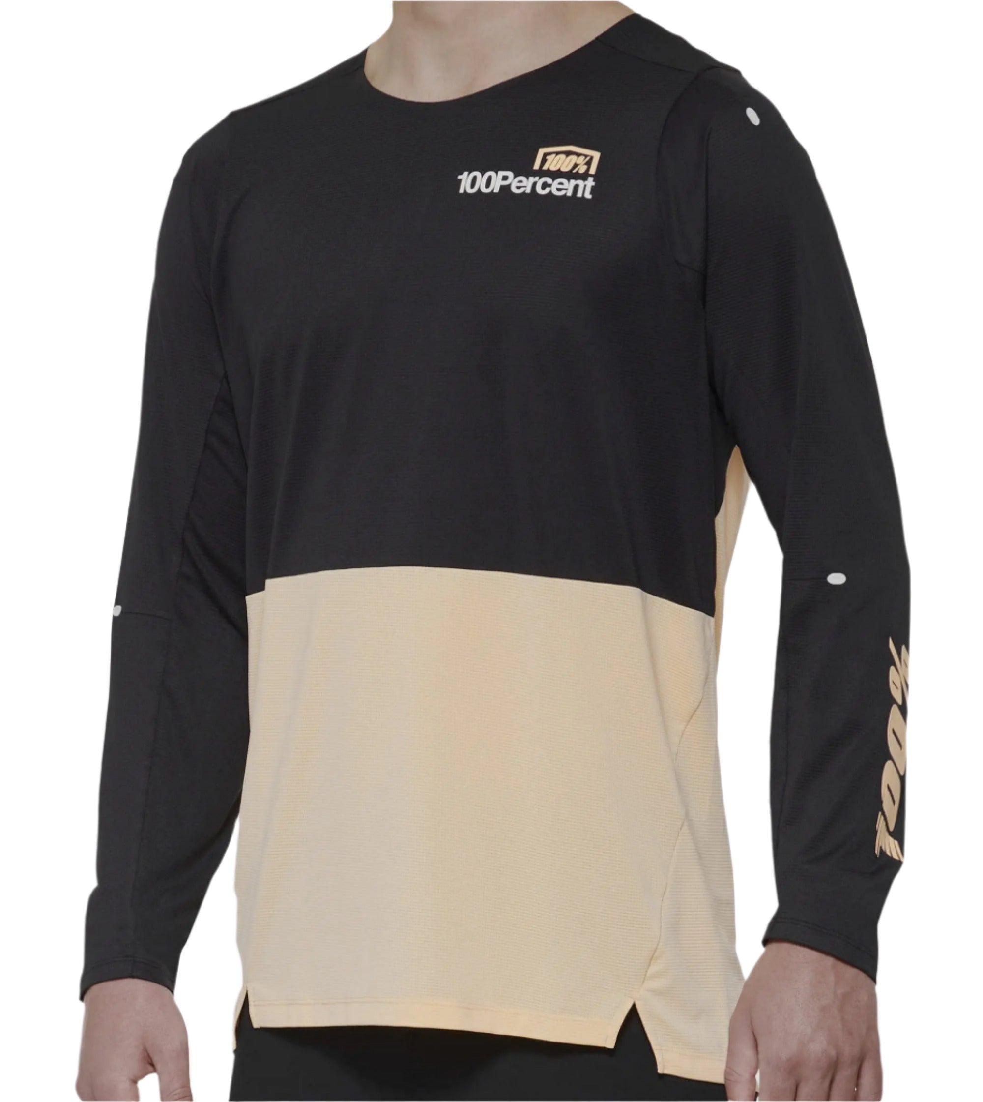 100% R-Core X Long Sleeves Jersey Black / Peach - FREE UK Shipping, FREE 365 Day Returns | Moto Central