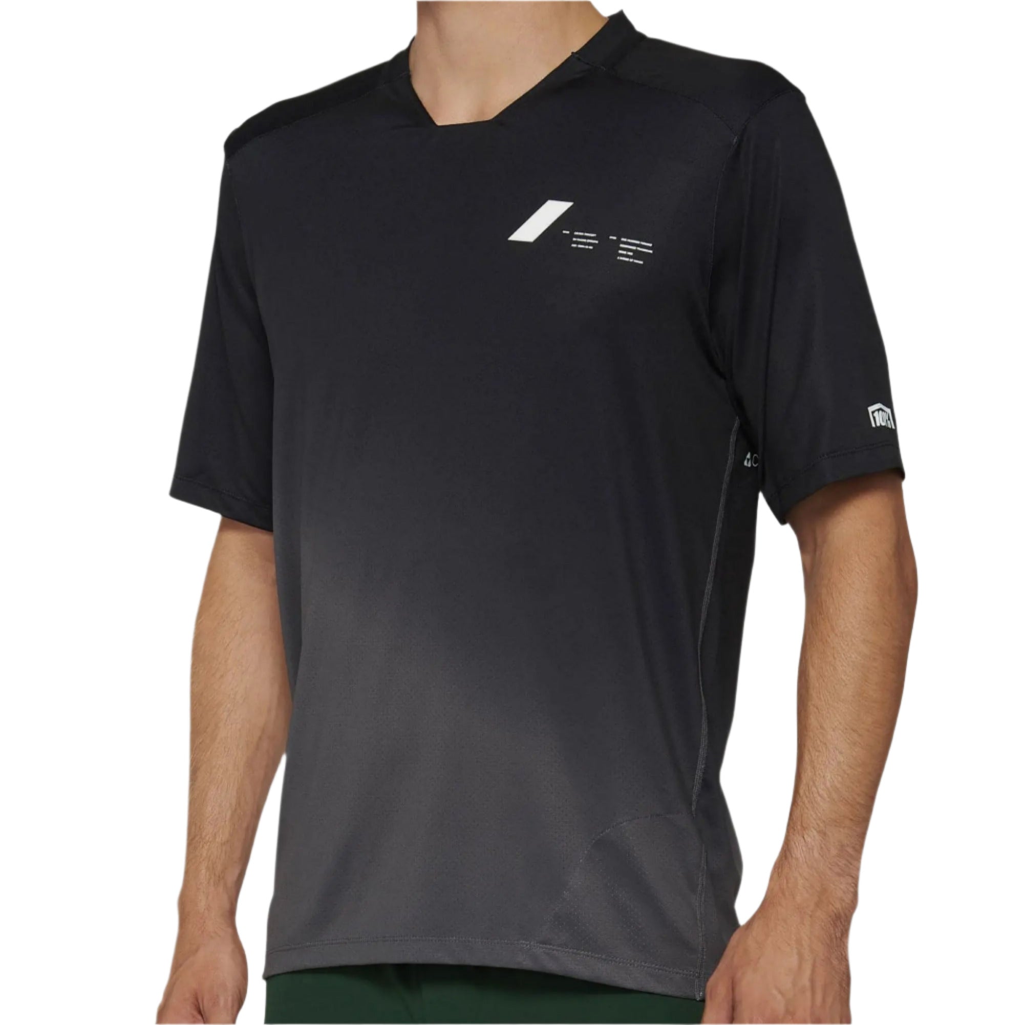 100% Celium Short Sleeves Jersey Black / Charcoal - FREE UK Shipping, FREE 365 Day Returns | Moto Central