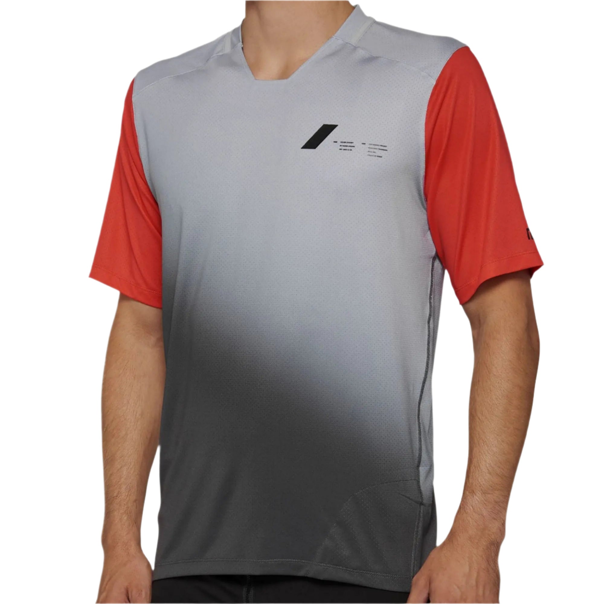 100% Celium Short Sleeves Jersey Grey / Racer Red - FREE UK Shipping, FREE 365 Day Returns | Moto Central