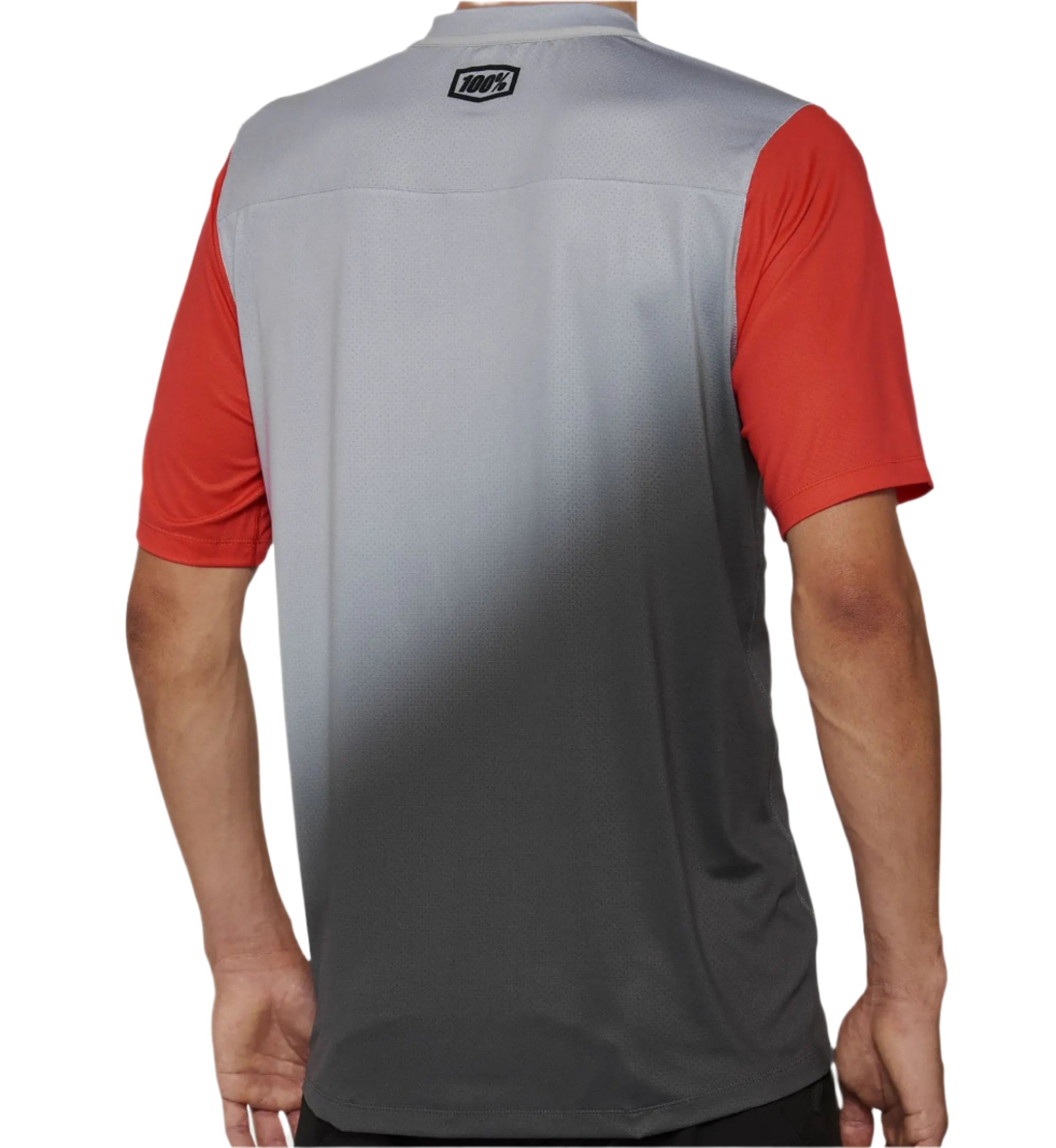 100% Celium Short Sleeves Jersey Grey / Racer Red - FREE UK Shipping, FREE 365 Day Returns | Moto Central