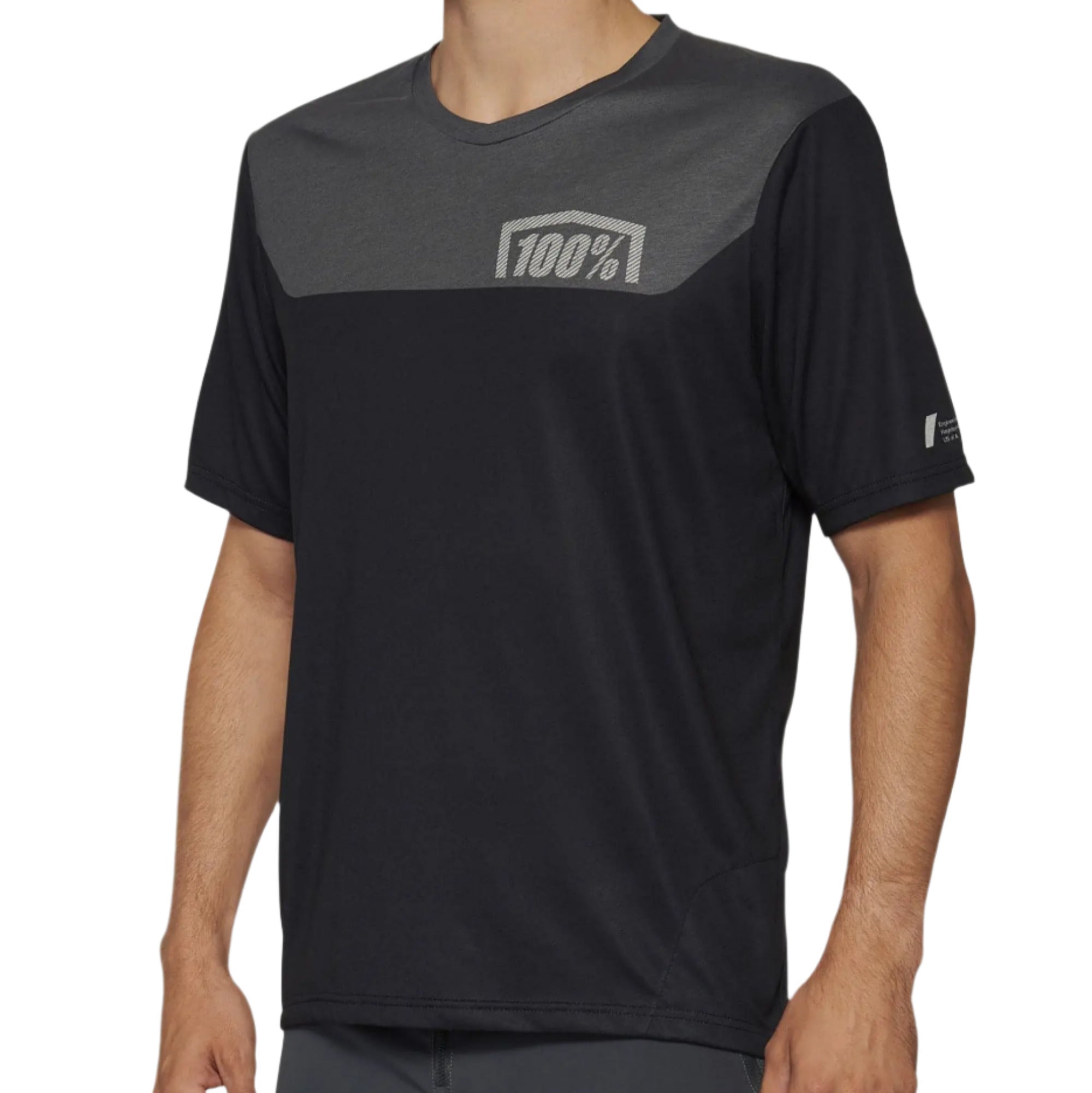 100% Airmatic Short Sleeves Jersey Charcoal / Black - FREE UK Shipping, FREE 365 Day Returns | Moto Central