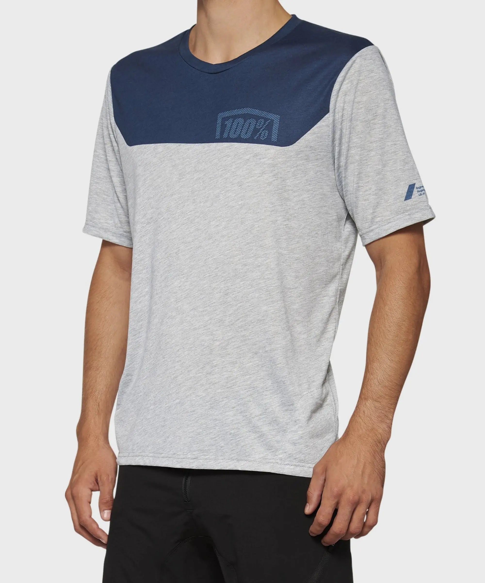 100% Airmatic Short Sleeves Jersey Grey / Midnight - FREE UK Shipping, FREE 365 Day Returns | Moto Central