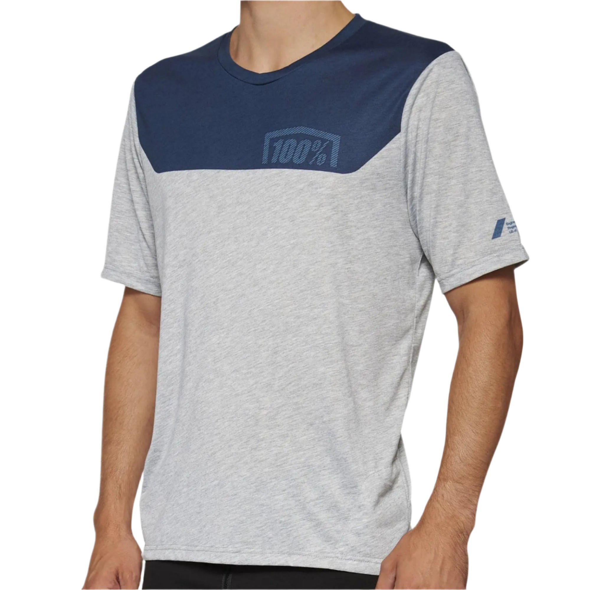 100% Airmatic Short Sleeves Jersey Grey / Midnight - FREE UK Shipping, FREE 365 Day Returns | Moto Central