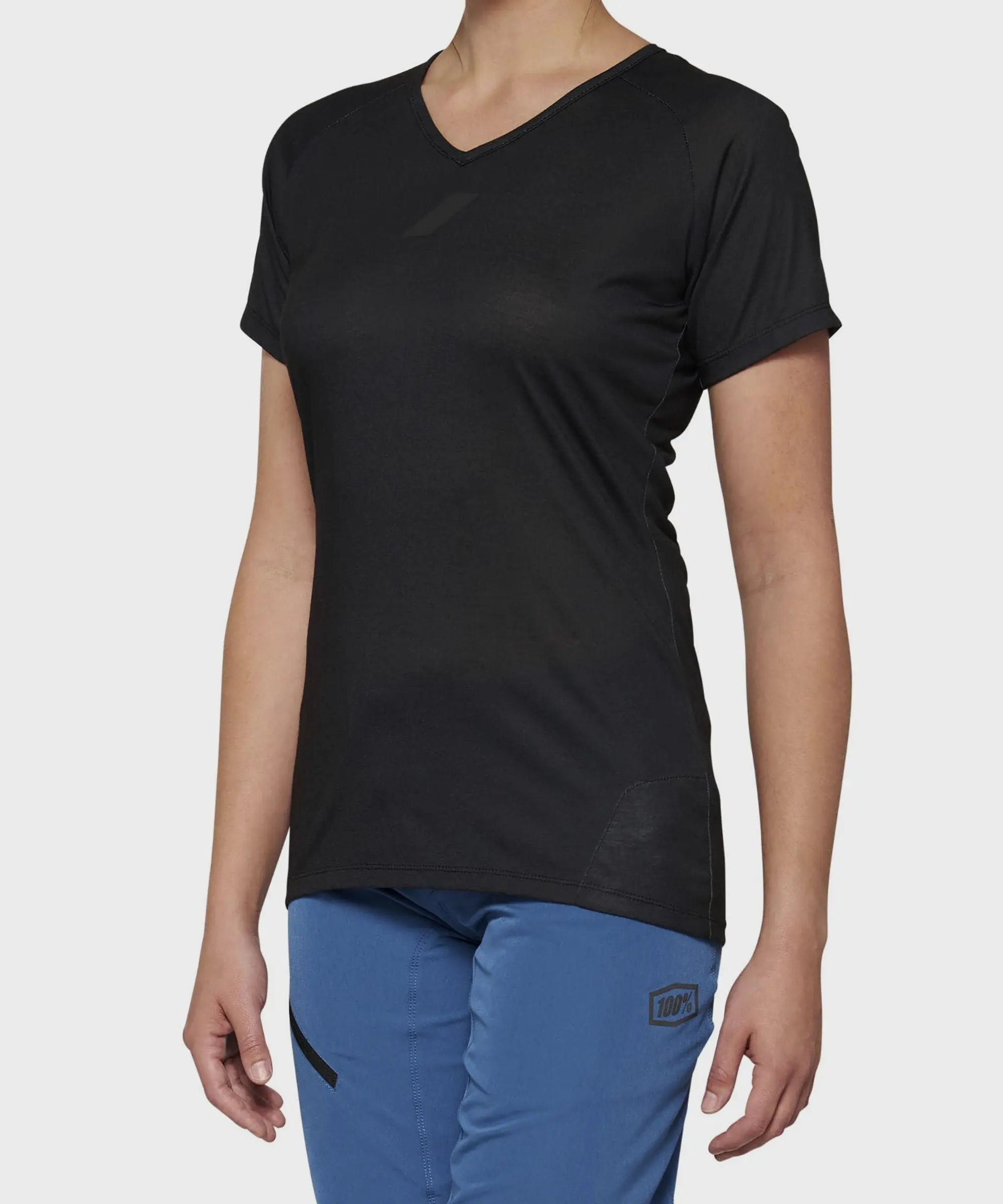 100% Airmatic Short Sleeves Ladies Jersey Black - FREE UK Shipping, FREE 365 Day Returns | Moto Central