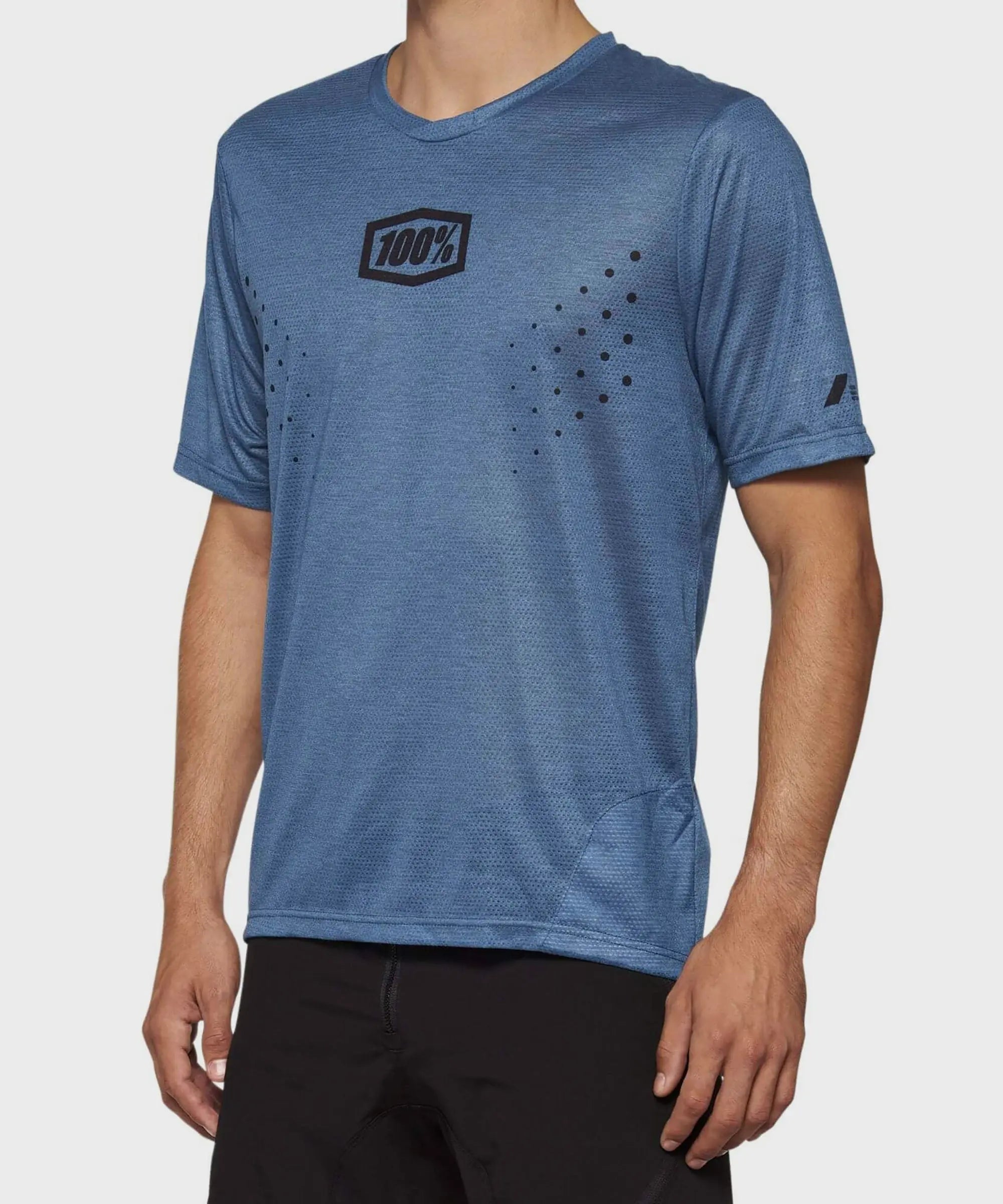100% Airmatic Mesh Short Sleeves Jersey Slate / Blue - FREE UK Shipping, FREE 365 Day Returns | Moto Central