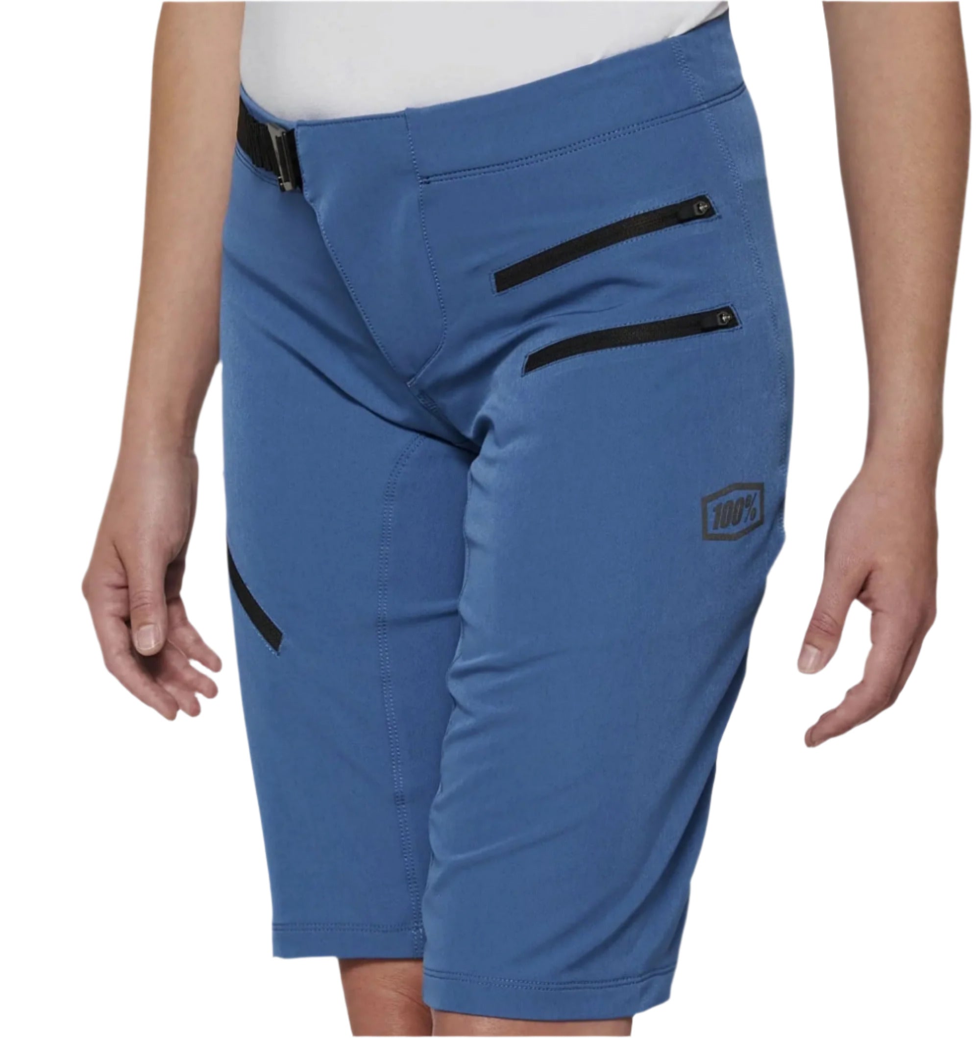 100% Airmatic Ladies Shorts Slate / Blue - FREE UK Shipping, FREE 365 Day Returns | Moto Central
