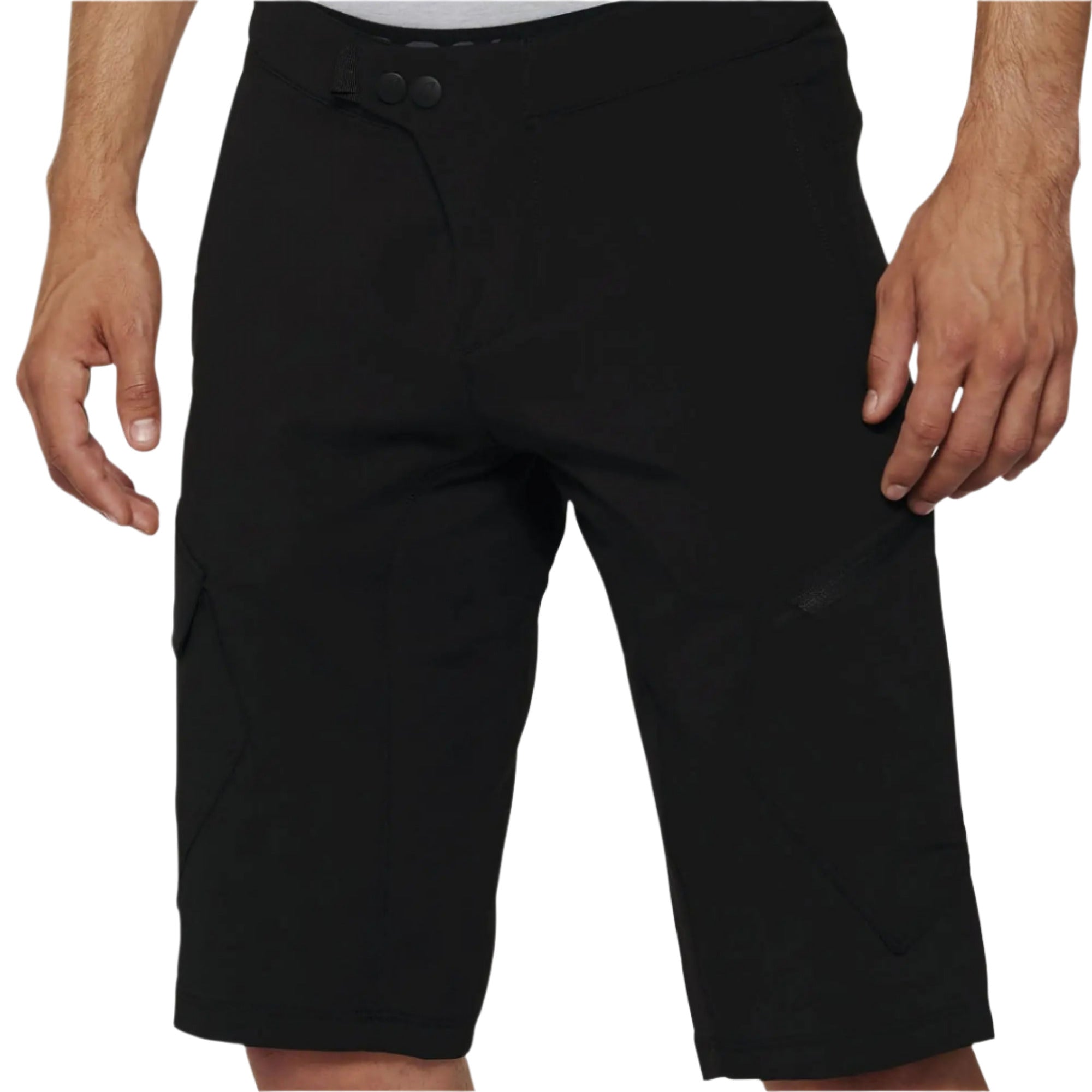 100% Ridecamp Shorts With Liner Black - FREE UK Shipping, FREE 365 Day Returns | Moto Central