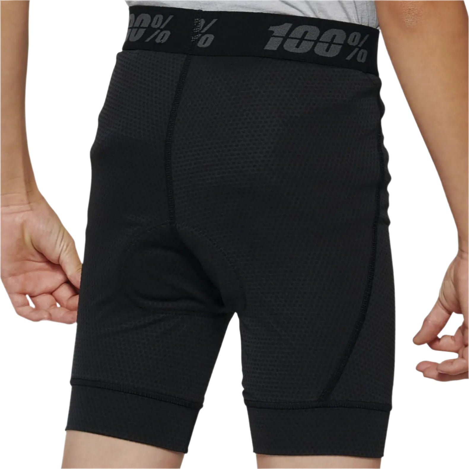 100% Ridecamp Youth Shorts With Liner Black - FREE UK Shipping, FREE 365 Day Returns | Moto Central