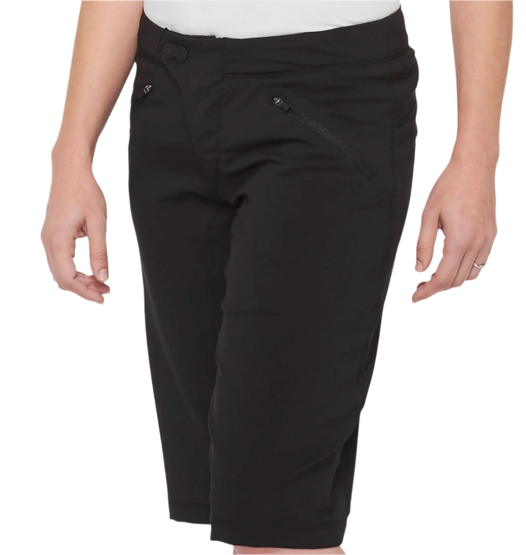 100% Ridecamp Ladies Shorts 2022 Black - FREE UK Shipping, FREE 365 Day Returns | Moto Central