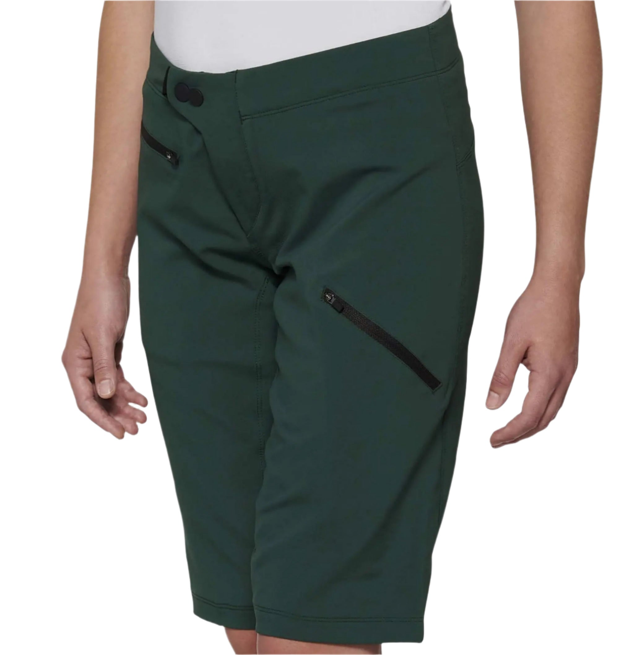 100% Ridecamp Ladies Shorts Forest Green - FREE UK Shipping, FREE 365 Day Returns | Moto Central