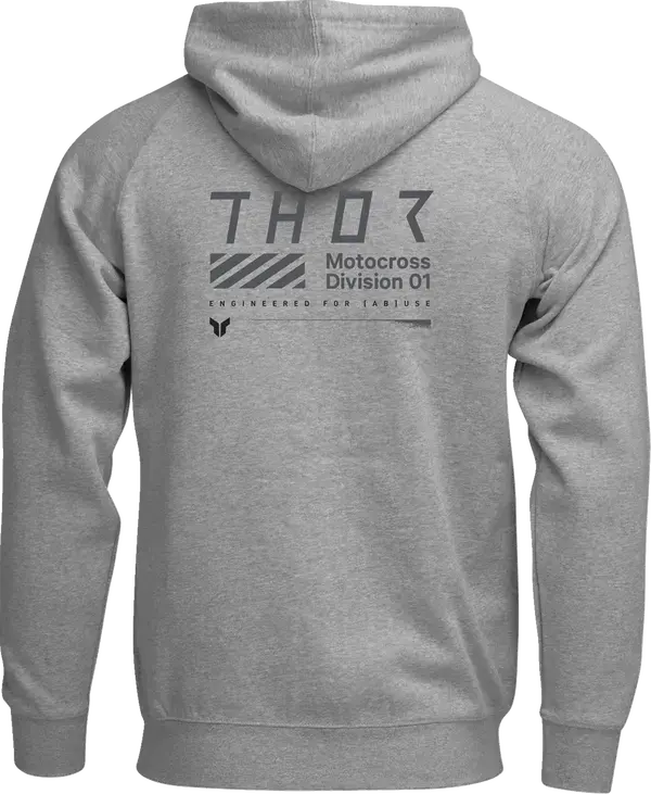 Thor Stamp Pullover Hoodie Heather Grey - FREE UK Shipping, FREE 365 Day Returns | Moto Central