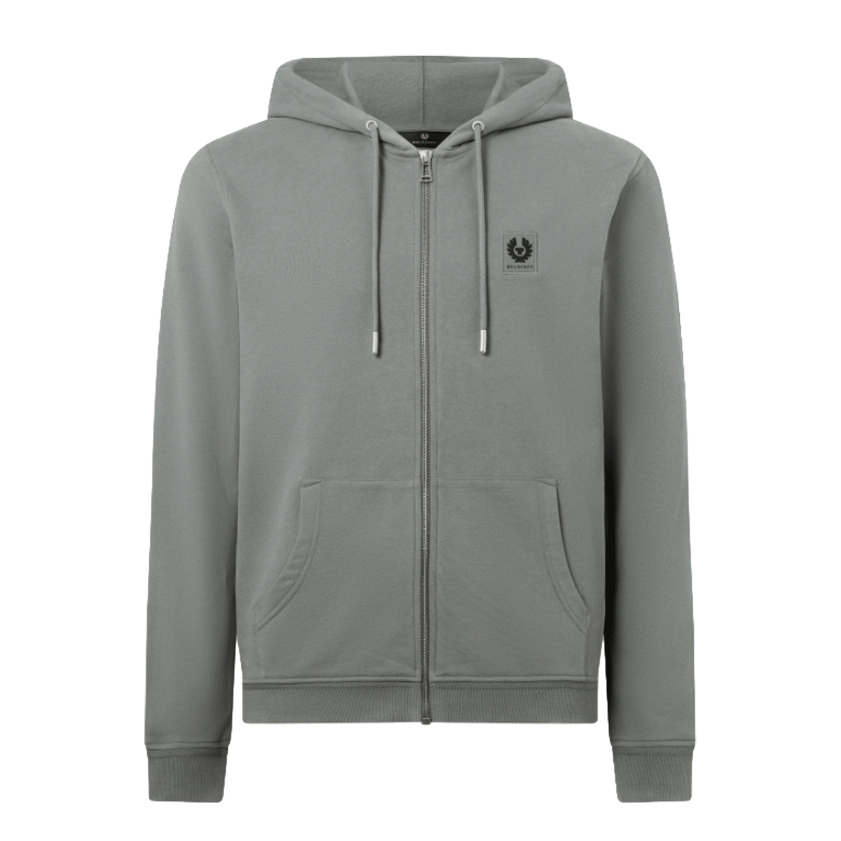 Belstaff Full Zip Hoodie Atlantic Grey FREE UK Delivery, FREE 365 Day Returns | Moto Central