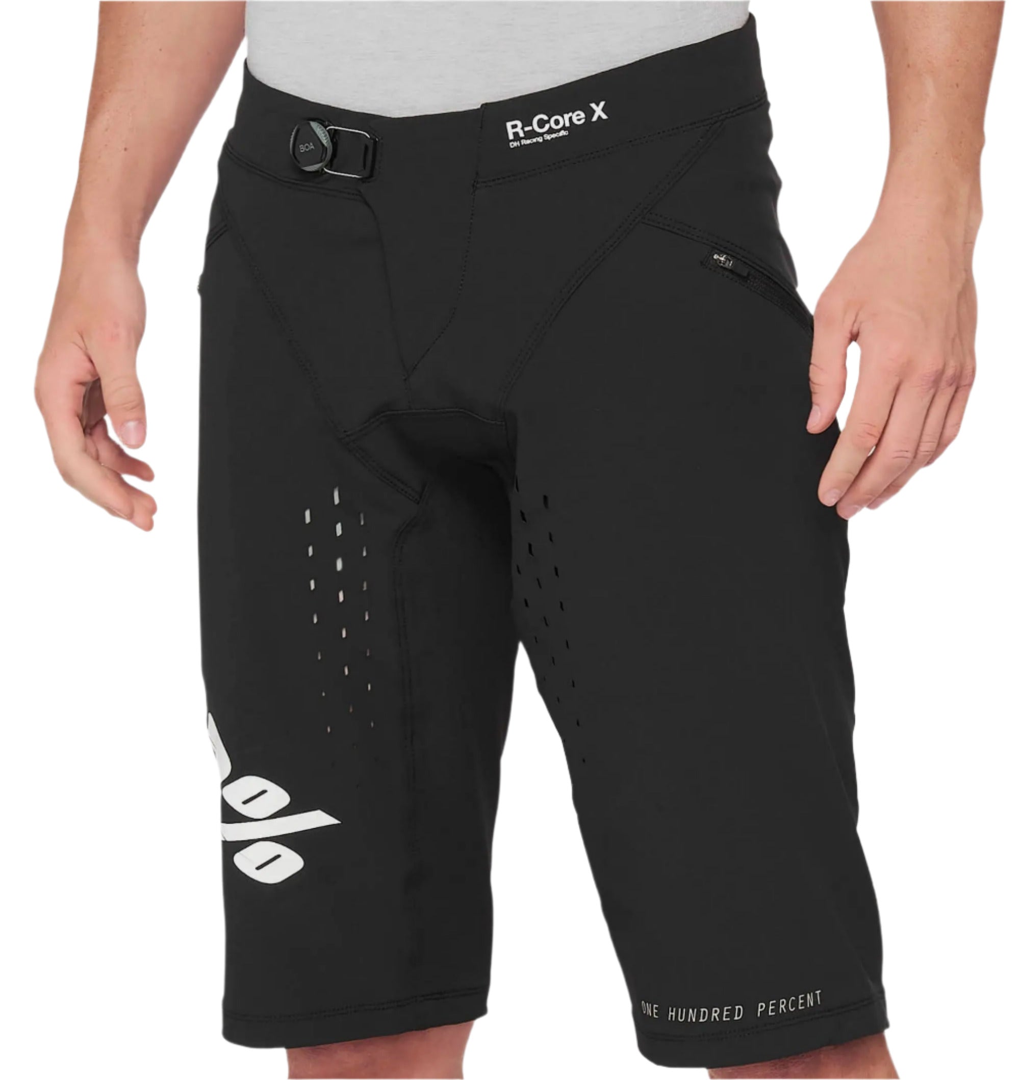 100% R-Core X Shorts Black - FREE UK Shipping, FREE 365 Day Returns | Moto Central