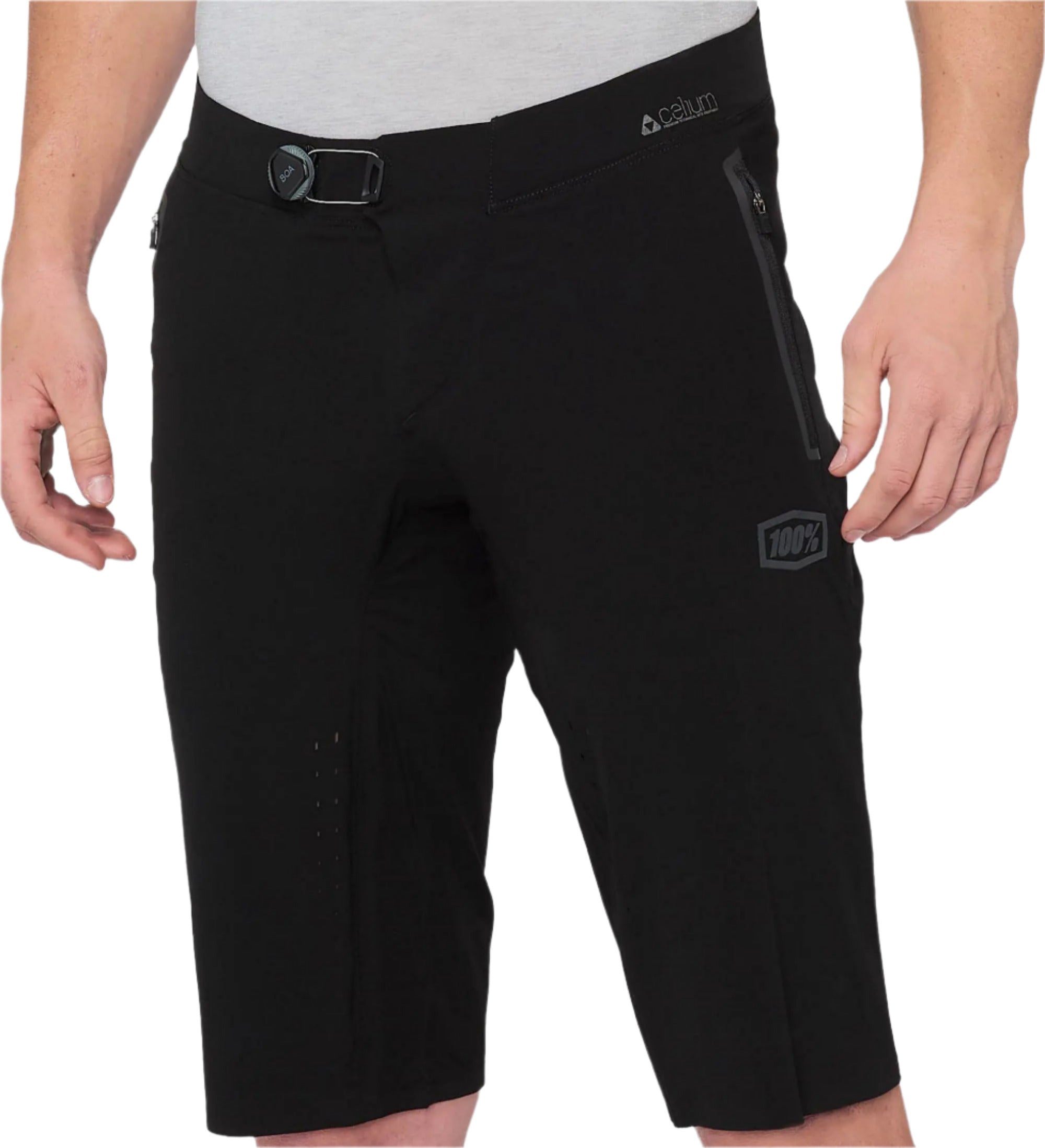 100% Celium Shorts Black - FREE UK Shipping, FREE 365 Day Returns | Moto Central