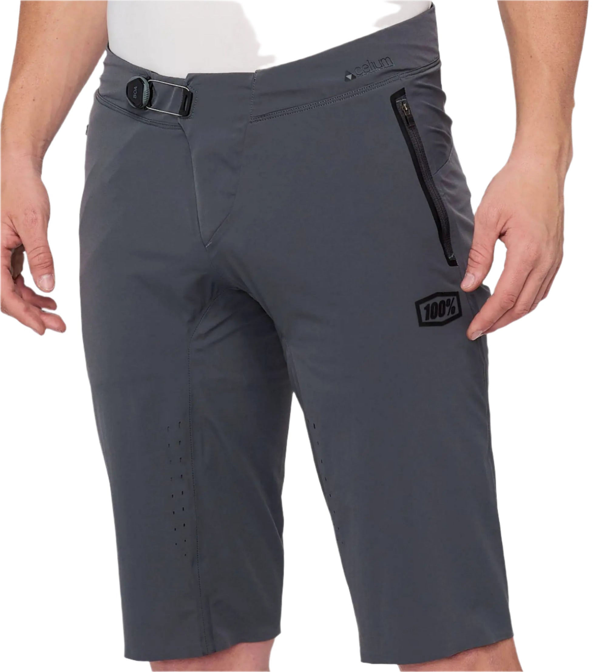 100% Celium Shorts Charcoal - FREE UK Shipping, FREE 365 Day Returns | Moto Central