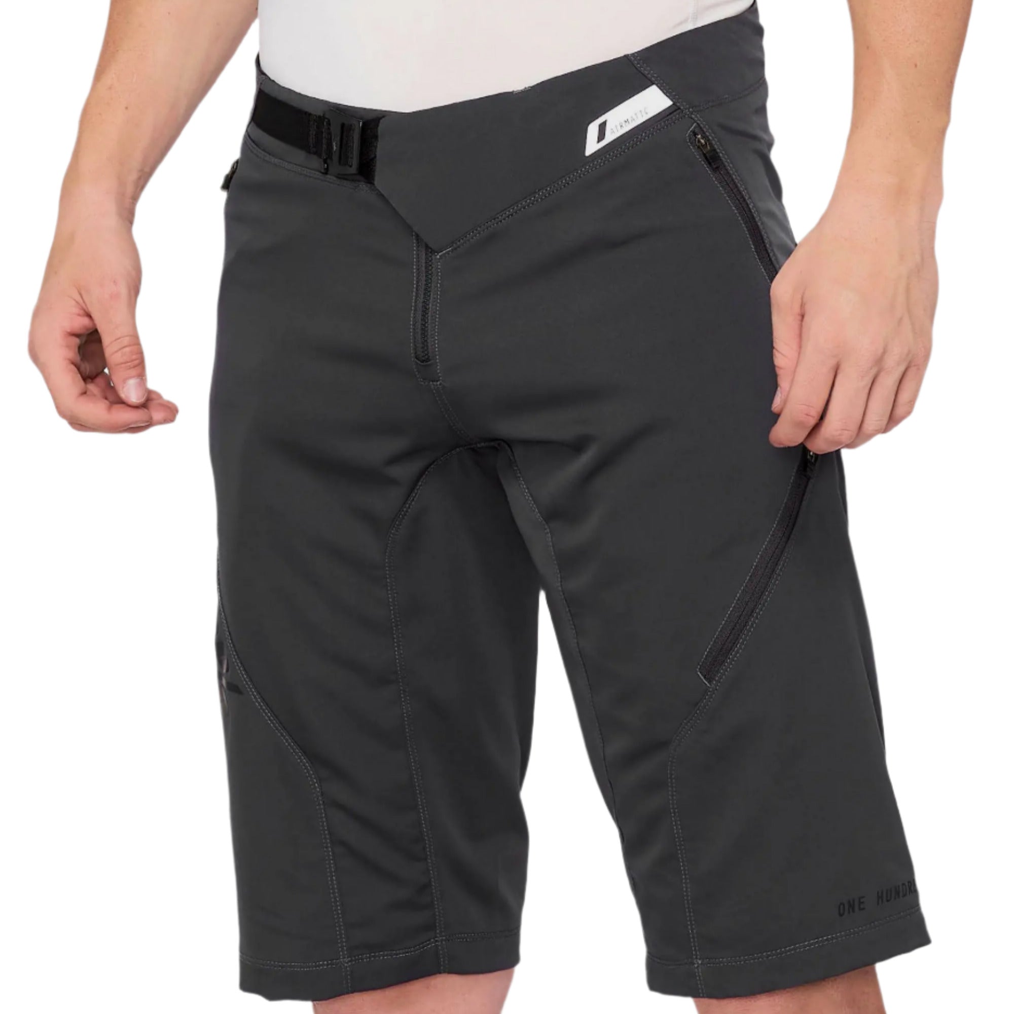 100% Airmatic Shorts Charcoal - FREE UK Shipping, FREE 365 Day Returns | Moto Central