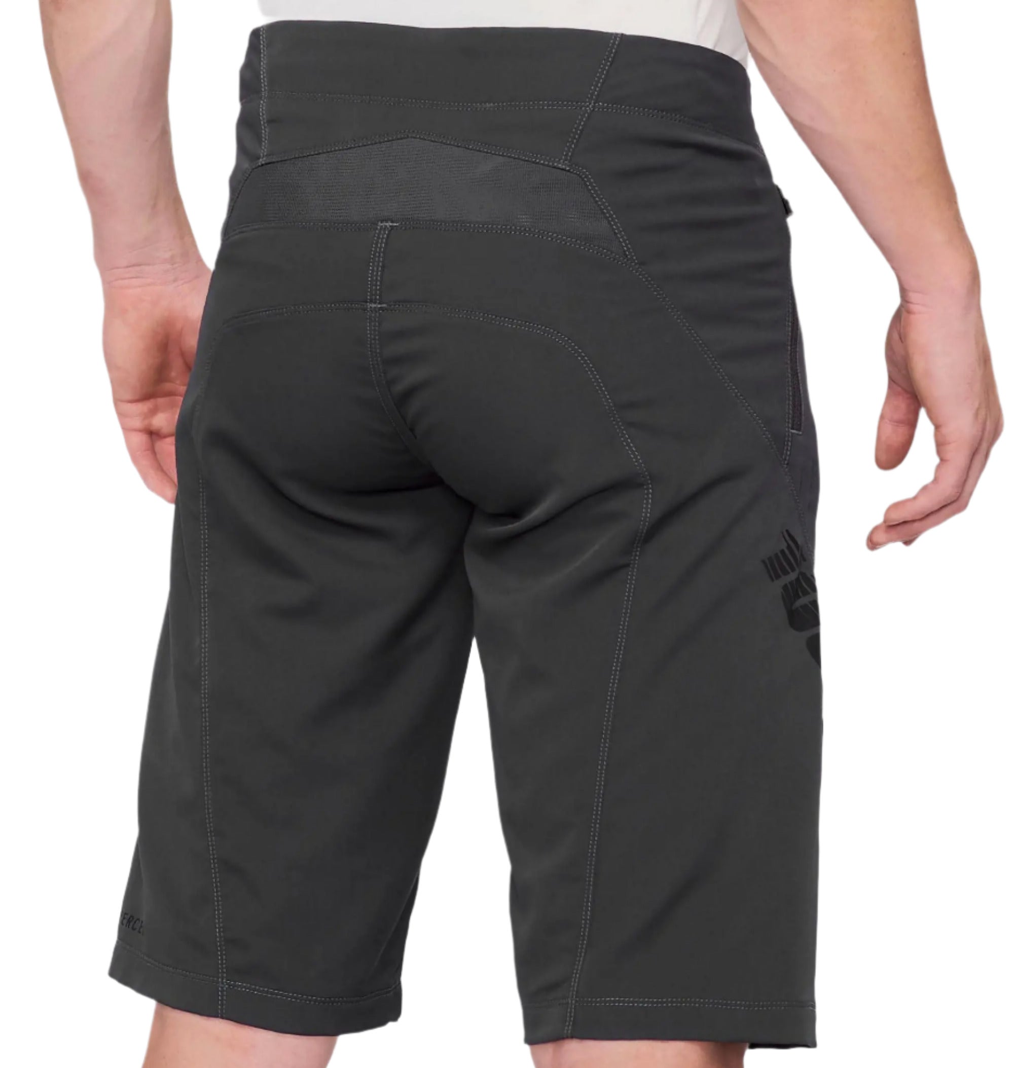 100% Airmatic Shorts Charcoal - FREE UK Shipping, FREE 365 Day Returns | Moto Central