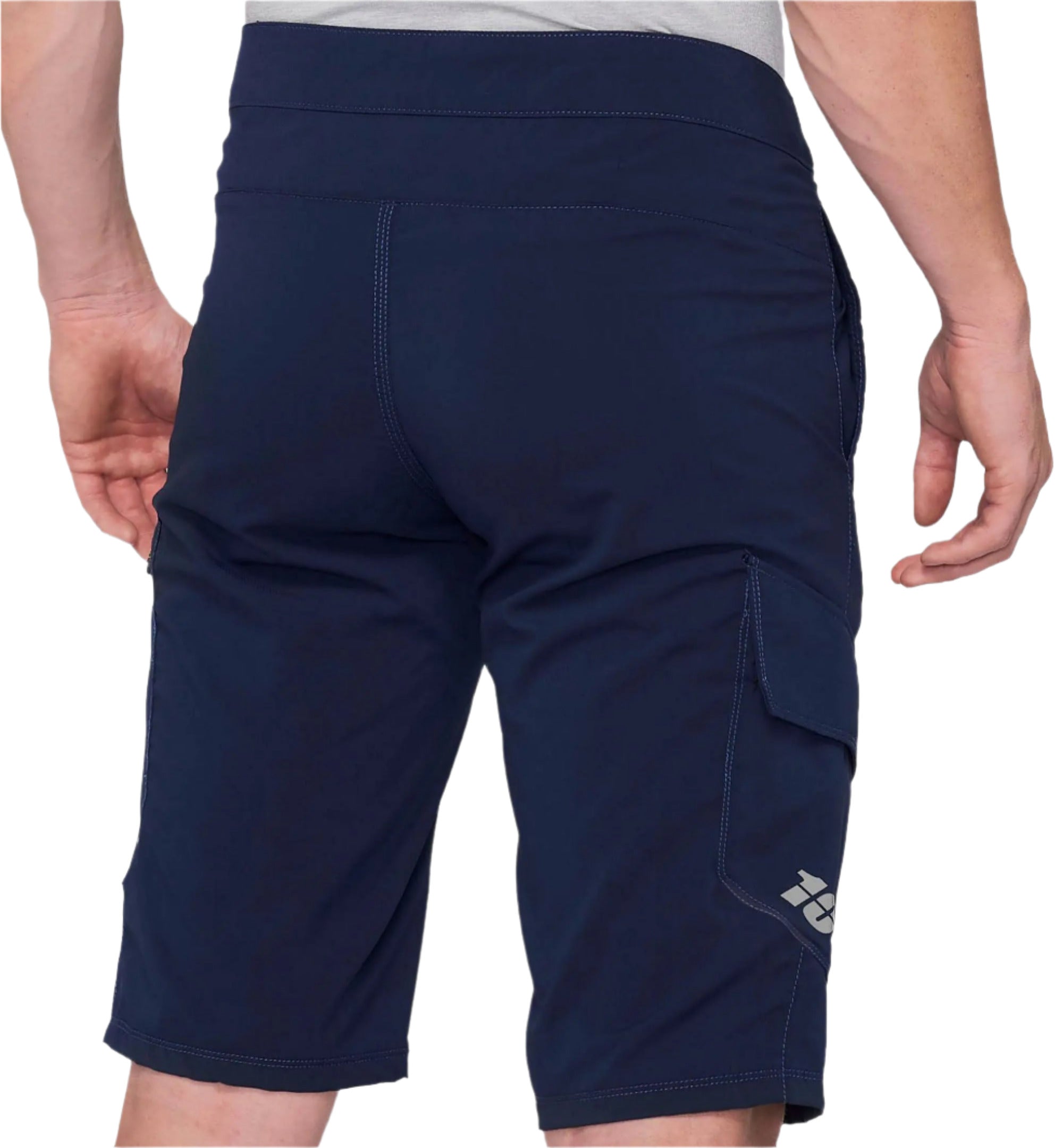 100% Ridecamp Shorts Navy - FREE UK Shipping, FREE 365 Day Returns | Moto Central