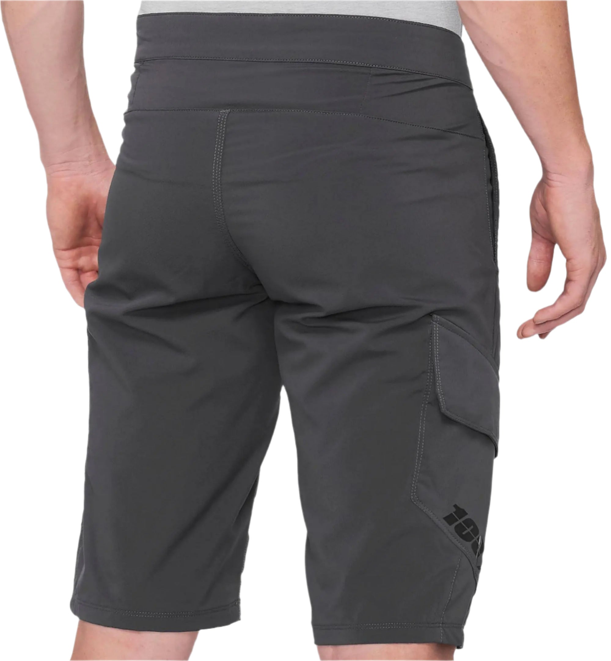100% Ridecamp Shorts Charcoal - FREE UK Shipping, FREE 365 Day Returns | Moto Central