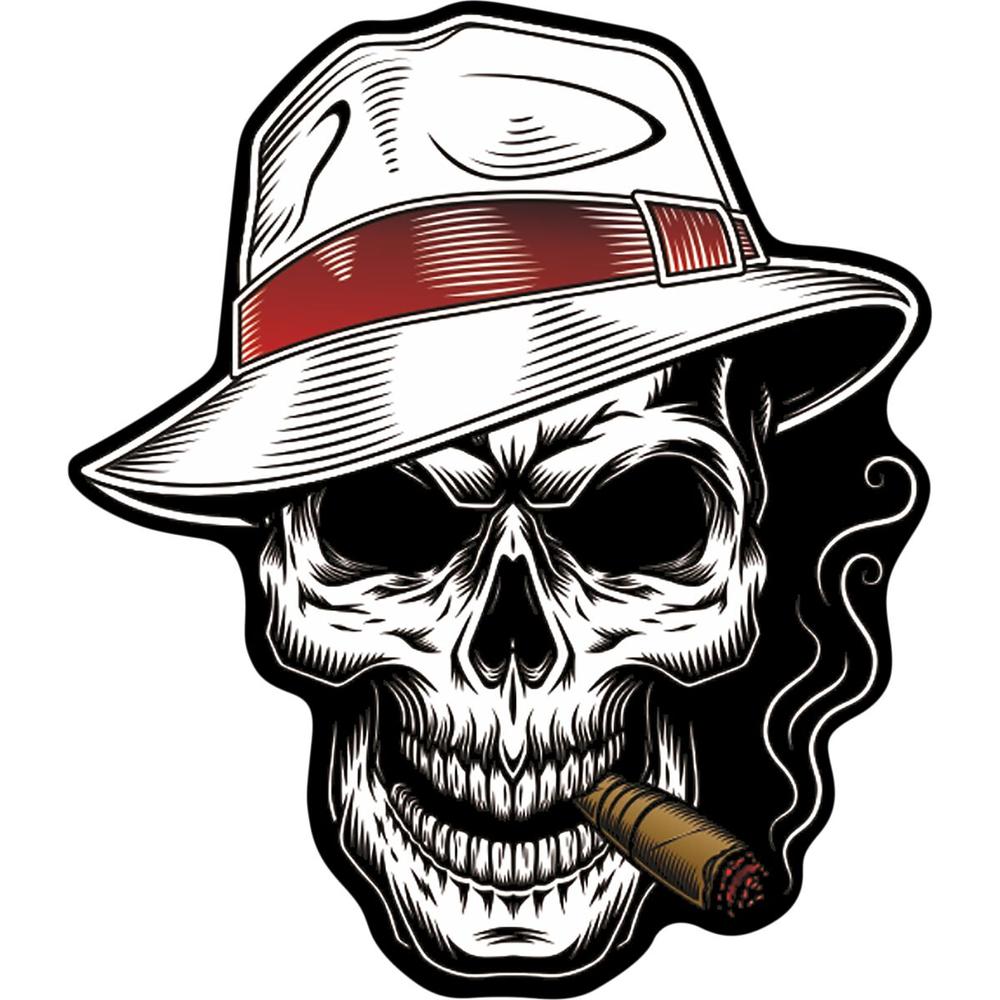 One Design Flat 5031P UV Label White Skull