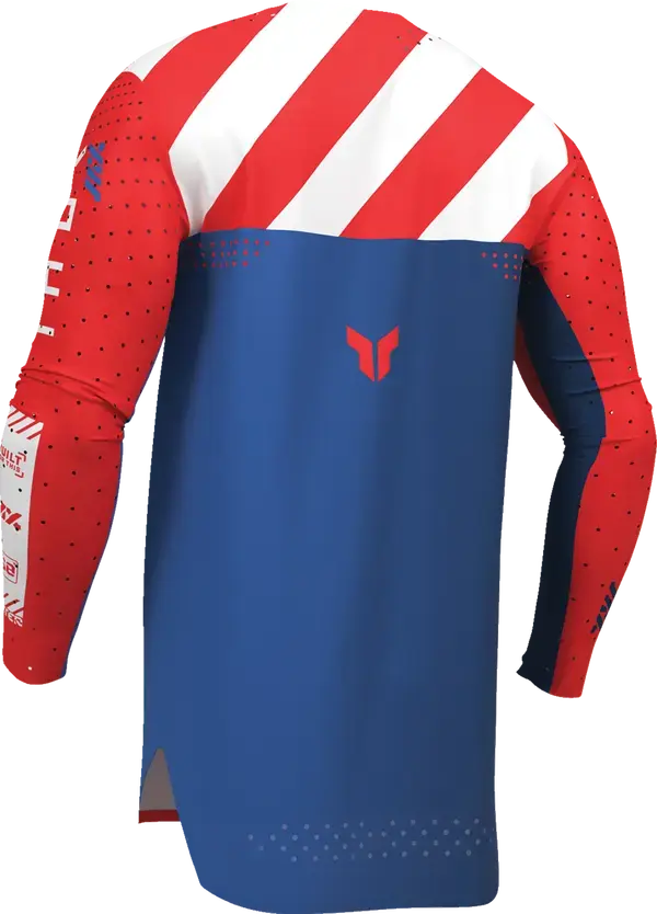 Thor Sportmode Synth Jersey Red / White - FREE UK Shipping, FREE 365 Day Returns | Moto Central