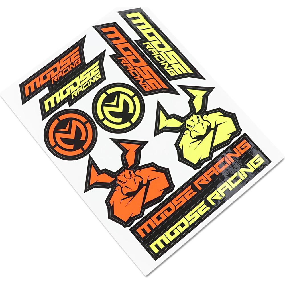 Moose Racing Agroid Decal Sheet Orange / Yellow