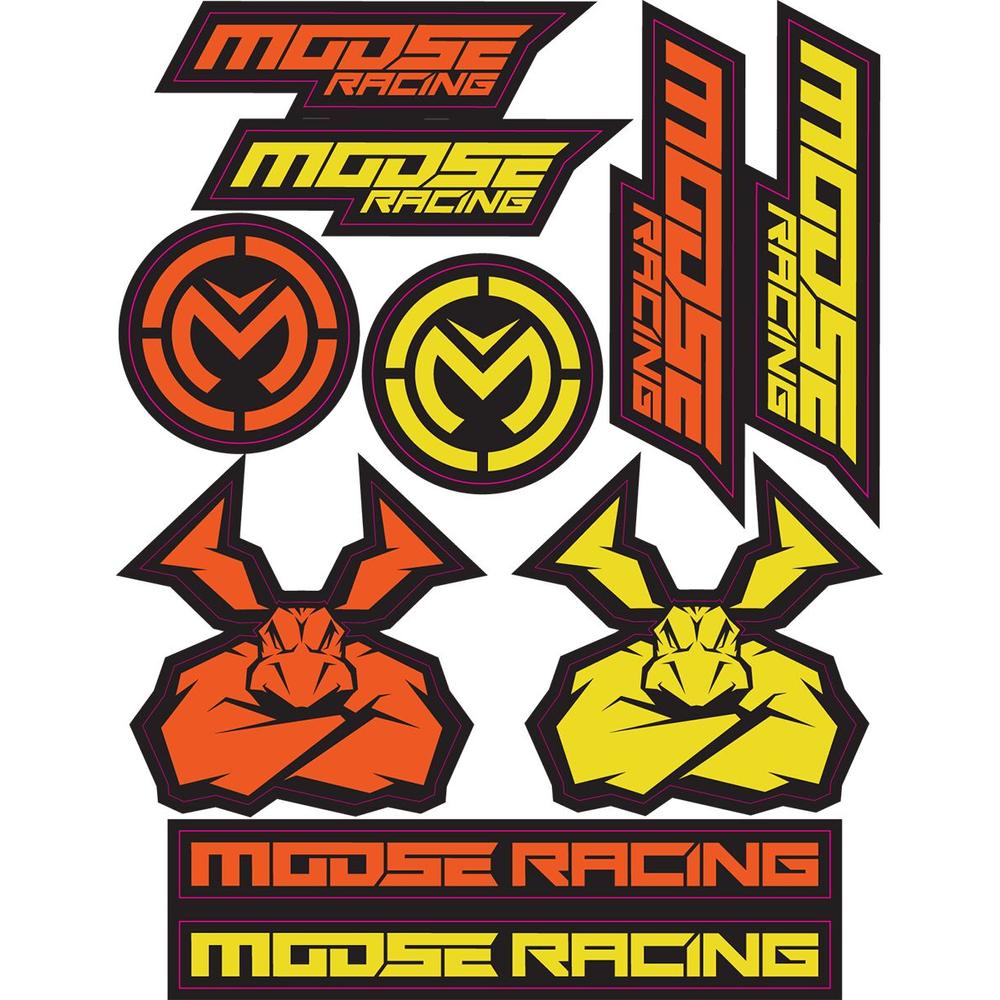 Moose Racing Agroid Decal Sheet Orange / Yellow