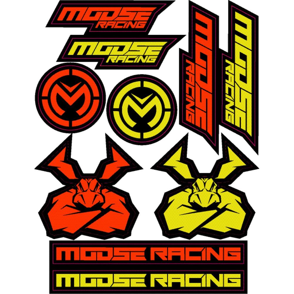 Moose Racing Agroid Decal Sheet Orange / Yellow