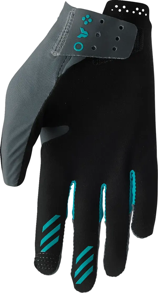 Thor Sportmode Iconic Ladies Textile Gloves Aqua / Black / Grey - FREE UK Shipping, FREE 365 Day Returns | Moto Central