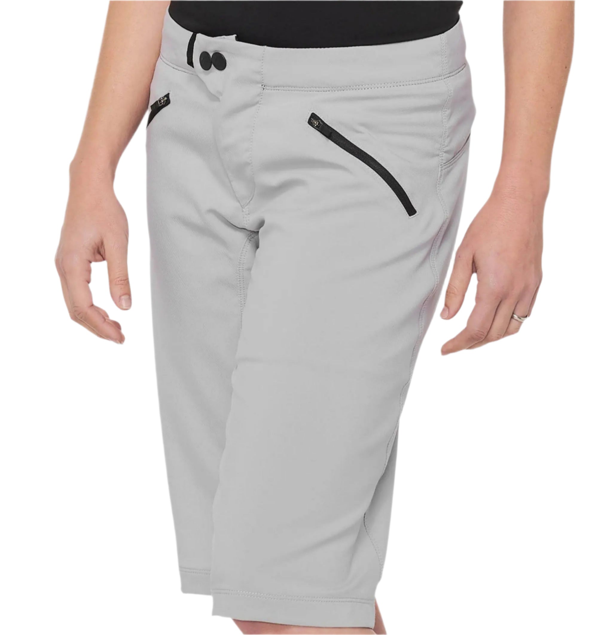 100% Ridecamp Ladies Shorts Grey - FREE UK Shipping, FREE 365 Day Returns | Moto Central
