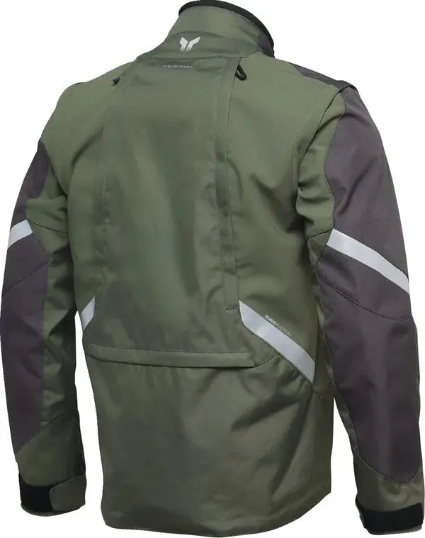 Thor Terrain Textile Jacket Army Green / Charcoal - FREE UK Shipping, FREE 365 Day Returns | Moto Central