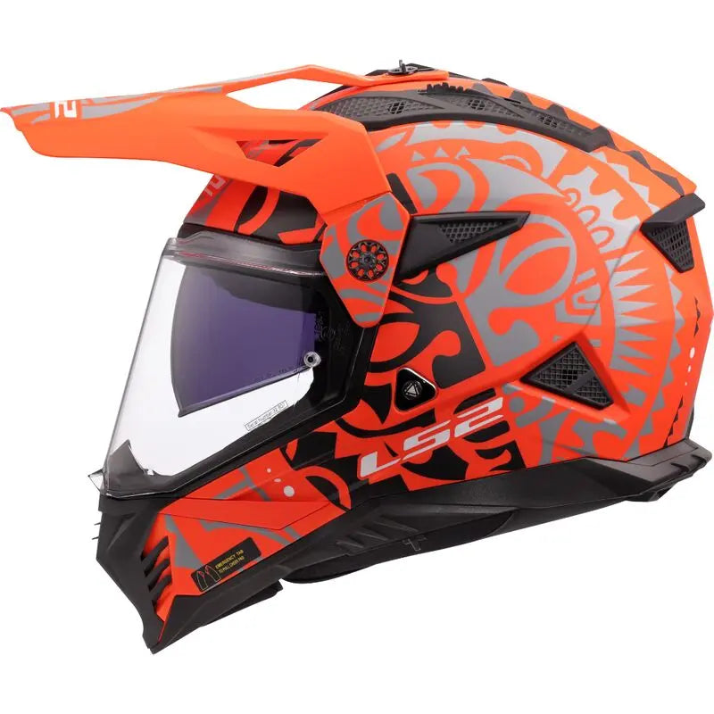 LS2 MX702 Pioneer 2 Adventure Rangi Orange  - FREE UK Shipping, FREE 365 Day Returns | Moto Central