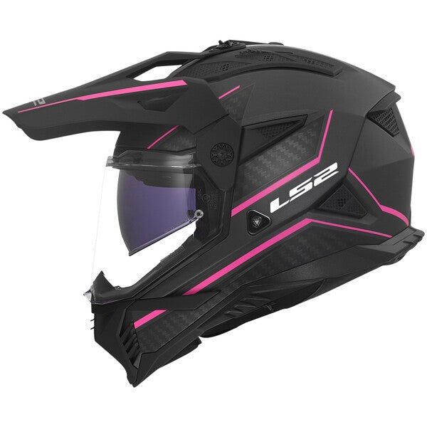 LS2 MX702 Pioneer 2 Atron Grey / Pink FREE UK Delivery, FREE 365 Day Returns | Moto Central