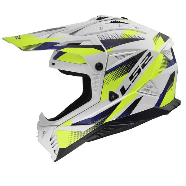 LS2 MX708 Fast 2 Fort White / Hi-Viz Yellow FREE UK Delivery, FREE 365 Day Returns | Moto Central