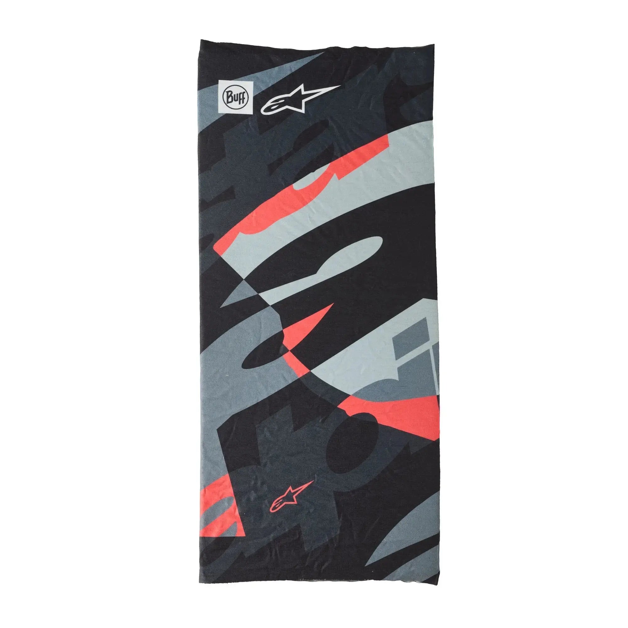 Alpinestars Buff Mogress Neck Tube Black / Camo / Fluo Red FREE UK Delivery, FREE 365 Day Returns | Moto Central