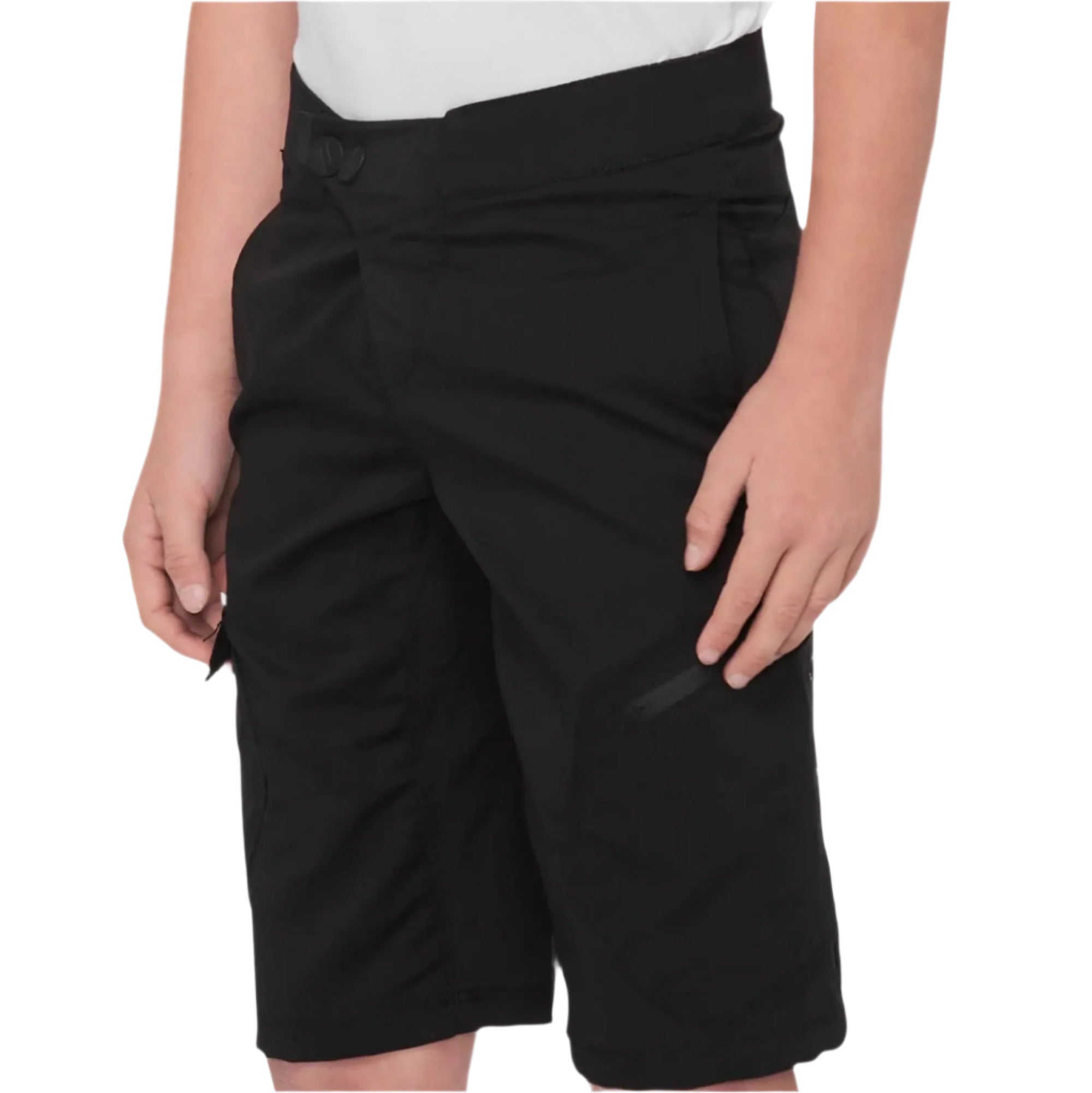 100% Ridecamp Youth Shorts Black - FREE UK Shipping, FREE 365 Day Returns | Moto Central