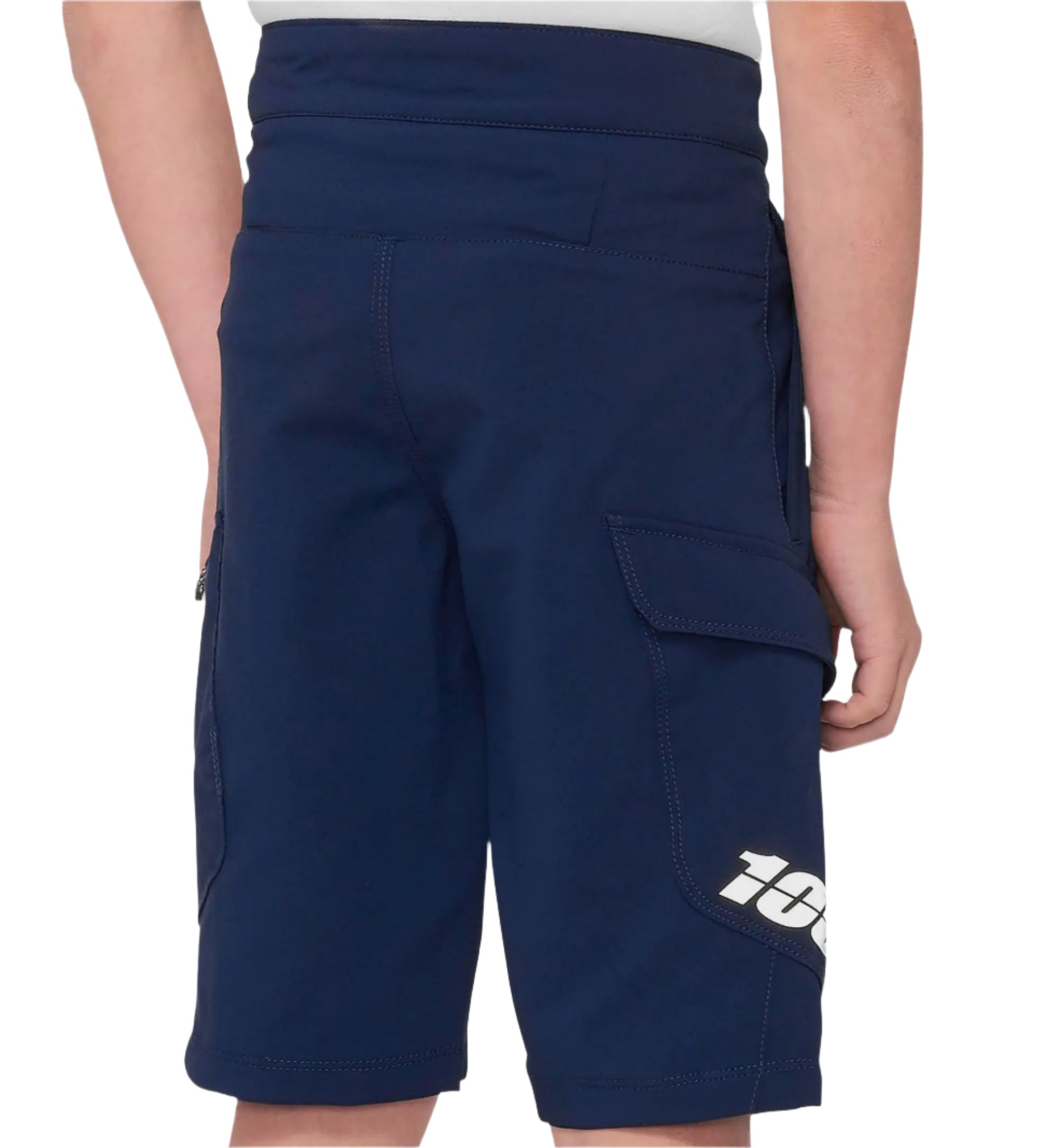 100% Ridecamp Youth Shorts Navy - FREE UK Shipping, FREE 365 Day Returns | Moto Central