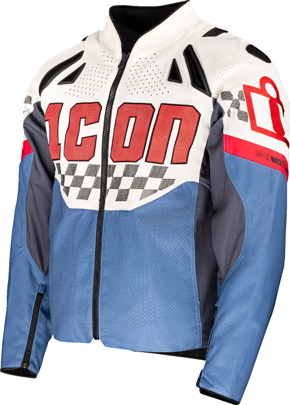 Icon Contra 3 Hero Textile Jacket Black / Blue / Red / White - FREE UK Shipping, FREE 365 Day Returns | Moto Central