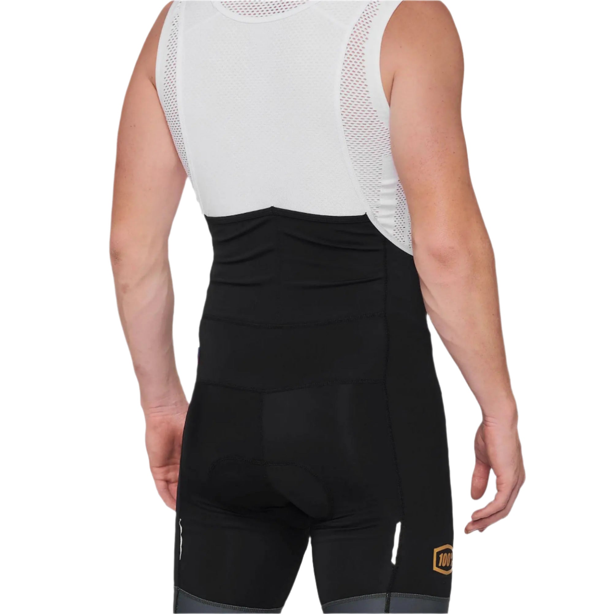 100% Exceeda Bib Shorts 2022 Black / Charcoal - FREE UK Shipping, FREE 365 Day Returns | Moto Central
